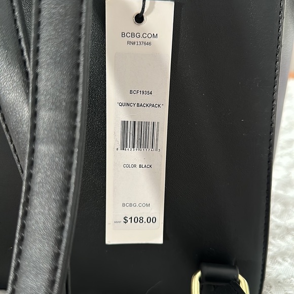 BCBG NWT Quincy black backpack - Picture 3 of 7